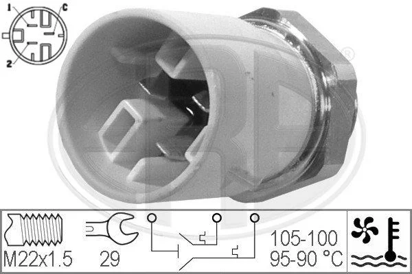 Interruptor de Temperatura, ventoinha do radiador ERA 330300