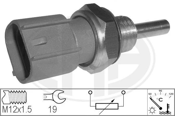 Sensor, temperatura do líquido de refrigeração ERA 330654