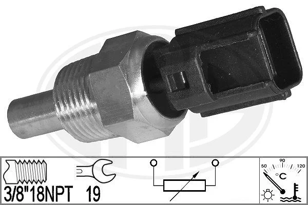 Sensor, temperatura do líquido de refrigeração ERA 331050