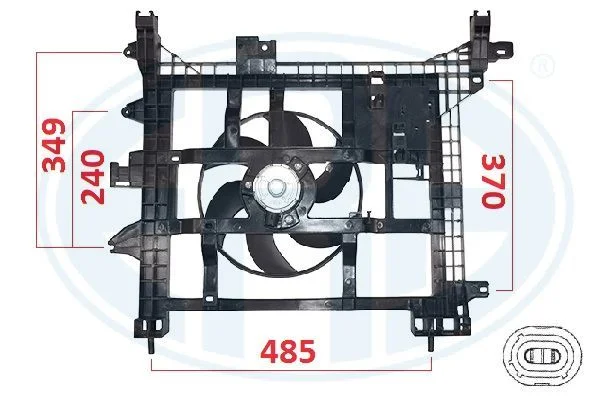 Ventilador, refrigeração do motor ERA 352104