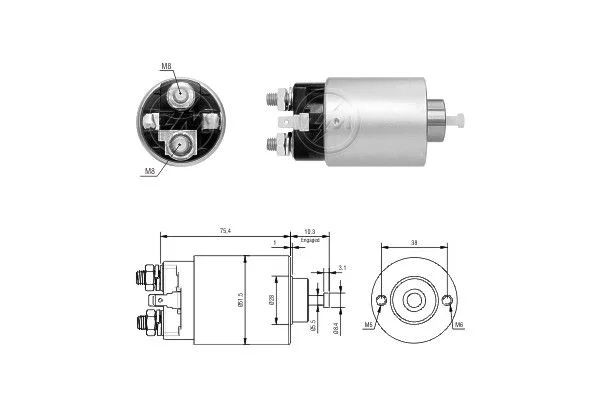 Solenoid Switch, starter ERA ZM6698