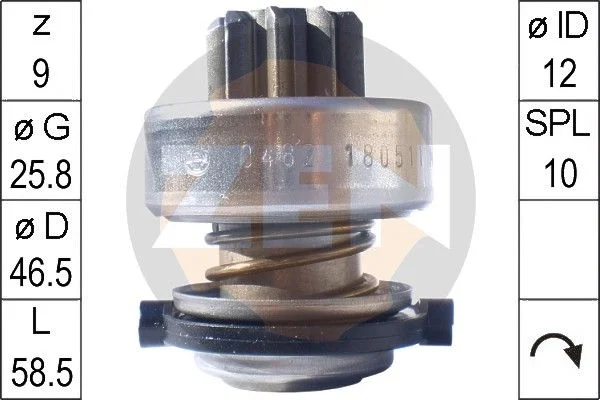 Engrenagem de roda livre, motor de arranque ERA ZN0482