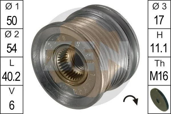 Alternator Freewheel Clutch ERA ZN5395