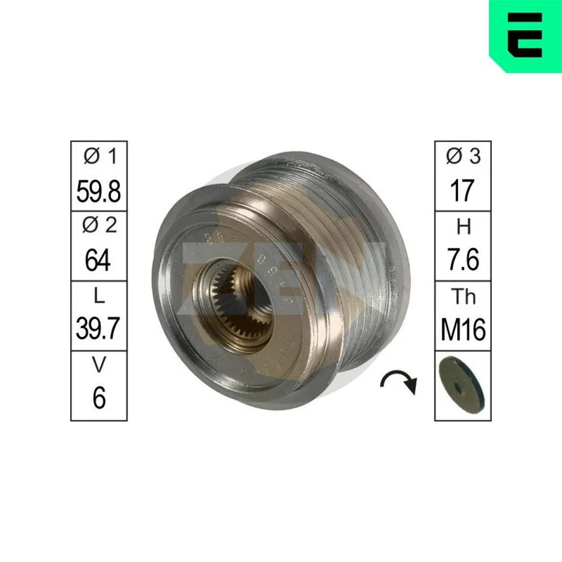 Alternator Freewheel Clutch ERA ZN5460