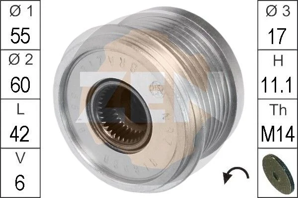 Alternator Freewheel Clutch ERA ZN5516