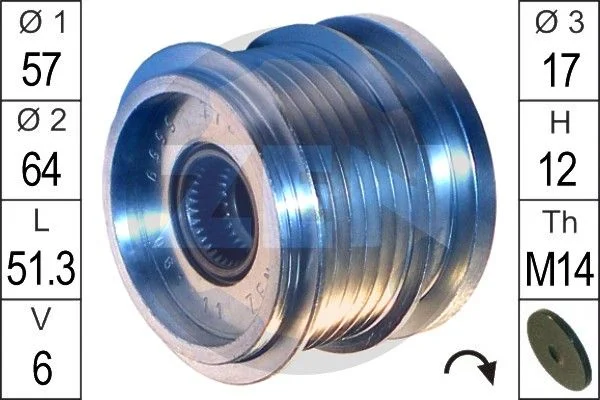 Alternator Freewheel Clutch ERA ZN5559