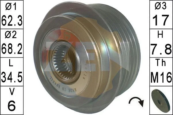 Alternator Freewheel Clutch ERA ZN5601