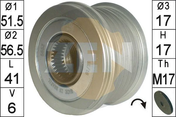 Alternator Freewheel Clutch ERA ZN5652