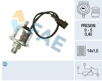 Sensor, pressão de óleo FAE 14010