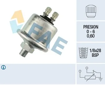 Sensor, pressão de óleo FAE 14710