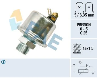 Sensor, pressão de óleo FAE 14990