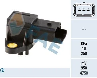Sensor, pressão do coletor de admissão FAE 15017
