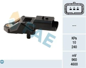 Sensor, pressão do coletor de admissão FAE 15027
