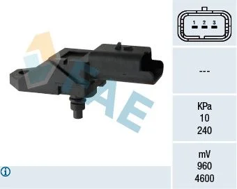 Sensor, pressão do coletor de admissão FAE 15046