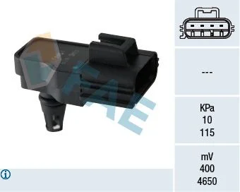 Sensor, pressão do coletor de admissão FAE 15049