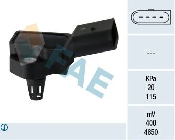 Sensor, pressão do coletor de admissão FAE 15060