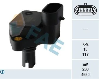 Sensor, pressão do coletor de admissão FAE 15065
