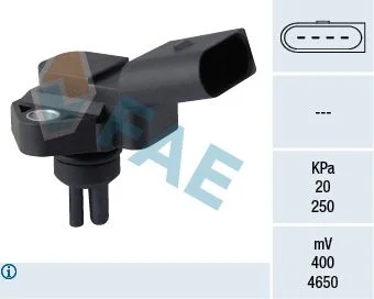Sensor, pressão do coletor de admissão FAE 15093