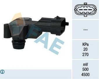 Sensor, pressão do coletor de admissão FAE 15100
