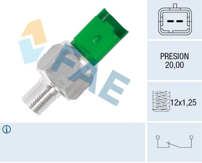 Sensor, pressão de óleo FAE 18502