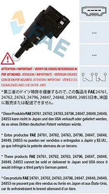 Interruptor da luz de travagem FAE 24763