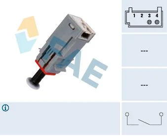 Interruptor, controlo da embraiagem (controlo de cruzeiro) FAE 24790