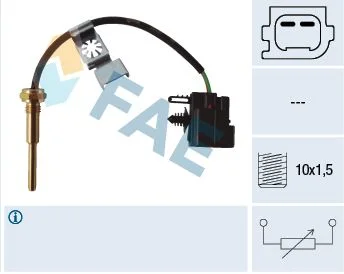 Sensor, temperatura do líquido de arrefecimento FAE 32427