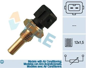 Sensor, temperatura do líquido de arrefecimento FAE 33300