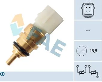 Sensor, temperatura do líquido de arrefecimento FAE 33357