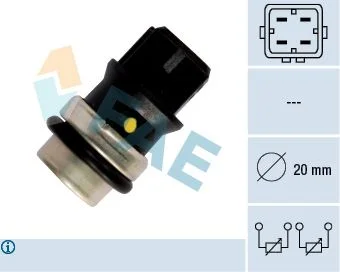 Sensor, temperatura do líquido de refrigeração FAE 33640
