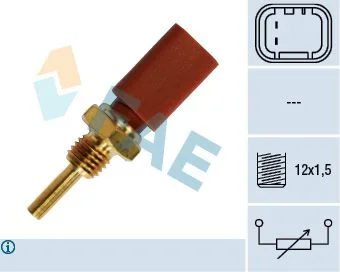 Sensor, temperatura do líquido de refrigeração FAE 33710