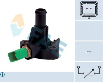 Sensor, temperatura do líquido de refrigeração FAE 33850