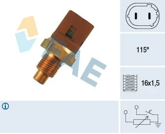 Sensor, temperatura do líquido de refrigeração FAE 34290