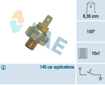 Interruptor de temperatura, lâmpada de aviso de refrigeração FAE 35350