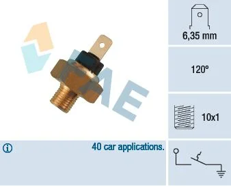 Interruptor de temperatura, lâmpada de aviso de refrigeração FAE 35520