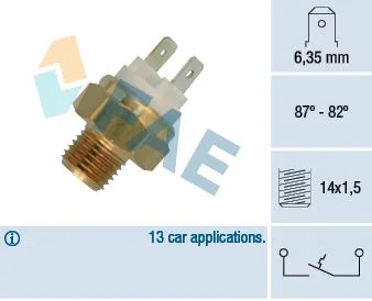 Interruptor de Temperatura, ventoinha do radiador FAE 36050