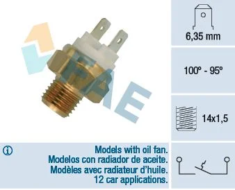 Temperature Switch, radiator fan FAE 36060