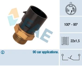 Interruptor de Temperatura, ventoinha do radiador FAE 36190