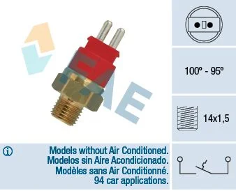 Interruptor de Temperatura, ventoinha do radiador FAE 36250