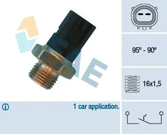Interruptor de Temperatura, ventoinha do radiador FAE 36490