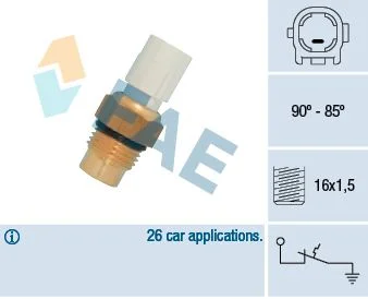 Interruptor de Temperatura, ventoinha do radiador FAE 36710