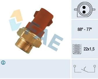 Interruptor de Temperatura, ventoinha do radiador FAE 37230