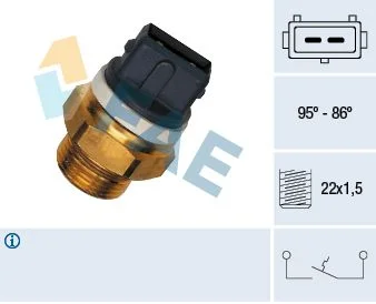 Interruptor de Temperatura, ventoinha do radiador FAE 37570