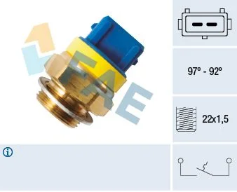 Interruptor de Temperatura, ventoinha do radiador FAE 37580