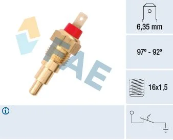 Interruptor de Temperatura, ventoinha do radiador FAE 37610