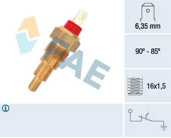 Interruptor de Temperatura, ventoinha do radiador FAE 37620