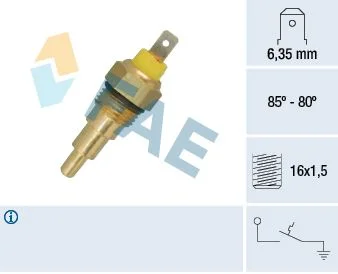Interruptor de Temperatura, ventoinha do radiador FAE 37630
