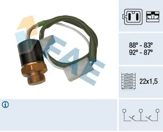 Temperature Switch, radiator fan FAE 37830