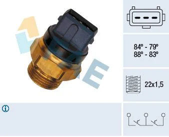 Interruptor de Temperatura, ventoinha do radiador FAE 37940