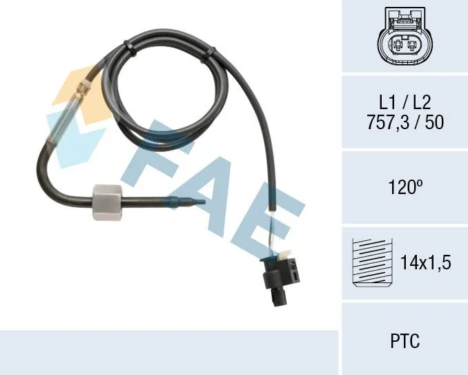 Sensor, exhaust gas temperature FAE 68050